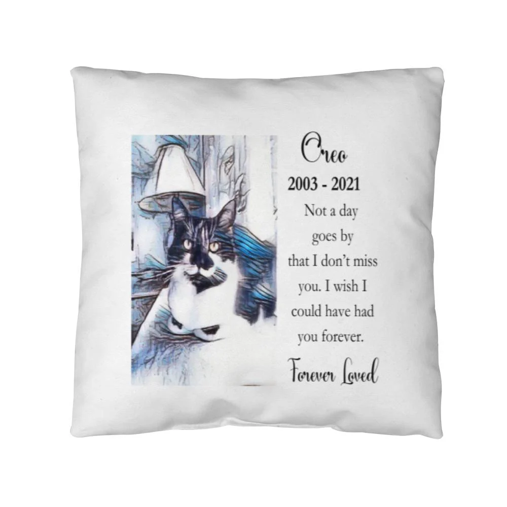 Custom Pet Memorial Pillow Keepsake,Loss of Pet,Pet Sympathy Gift, Pet Memorial, Any Pet Portrait