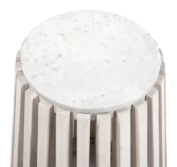 Cyprus Side Table White & Whitewashed
