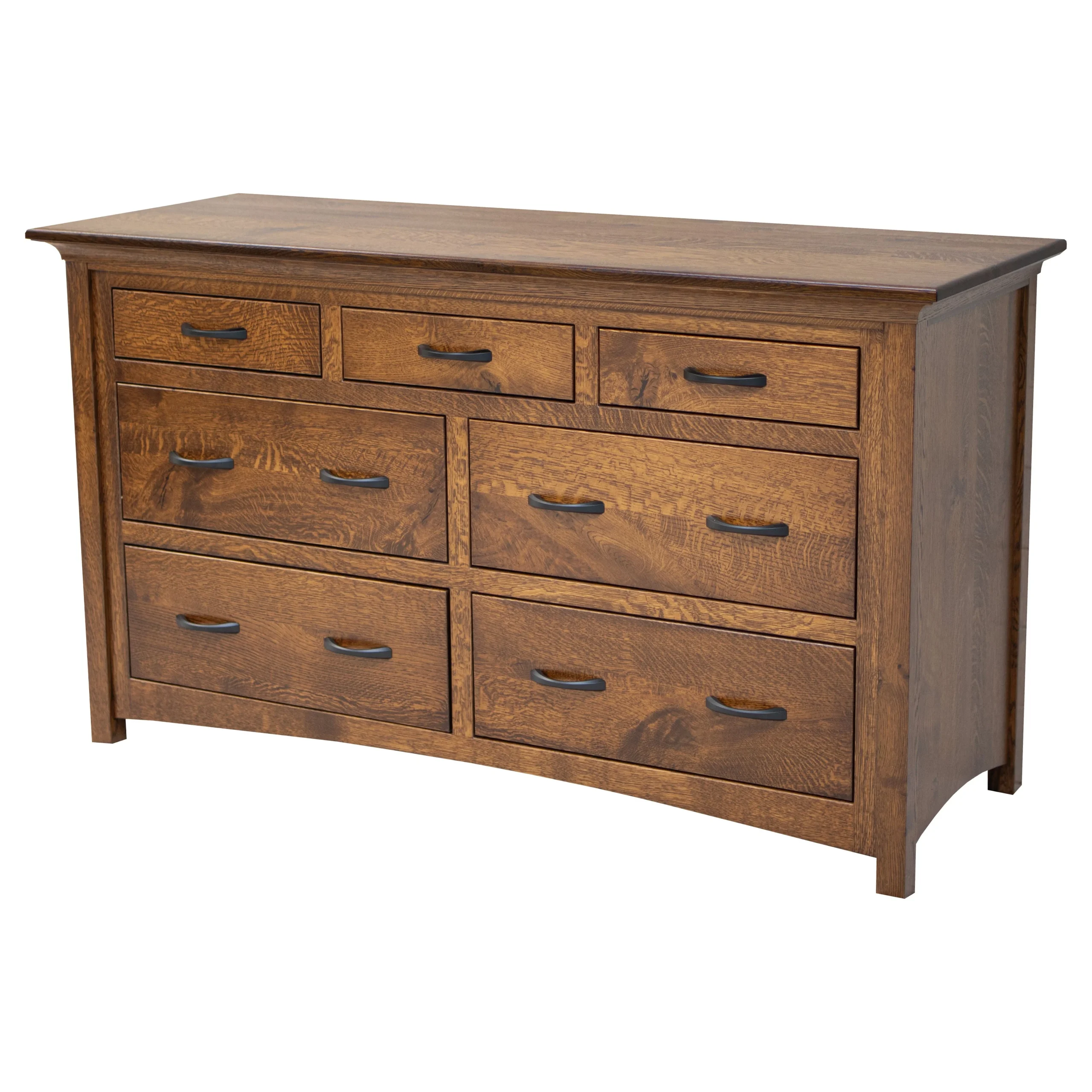 DCF Mission Quarter Sawn White Oak 7-Drawer Low Dresser | ASB