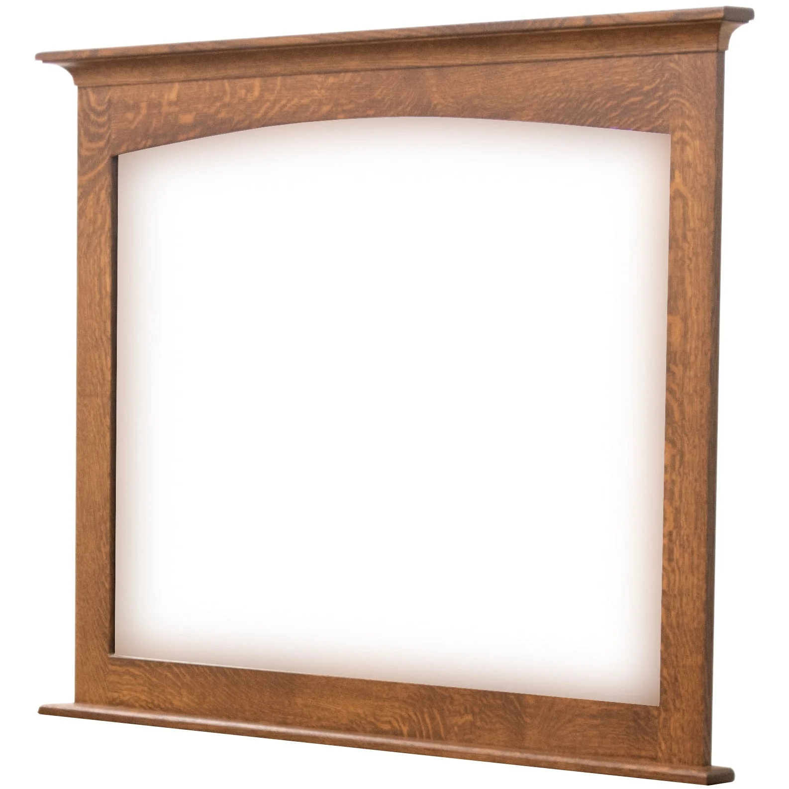 DCF Mission Quarter Sawn White Oak Wood Arched Dresser Mirror | ASB