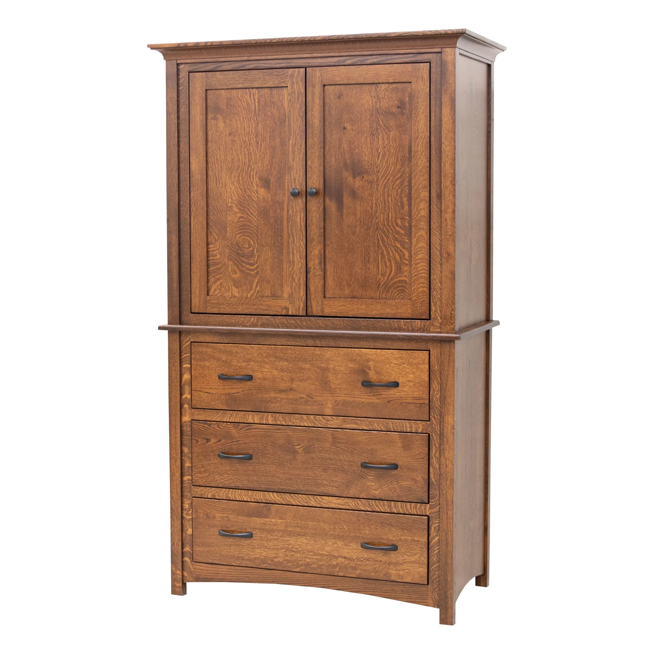 DCF Mission Quarter Sawn White Oak Wood Armoire | ASB