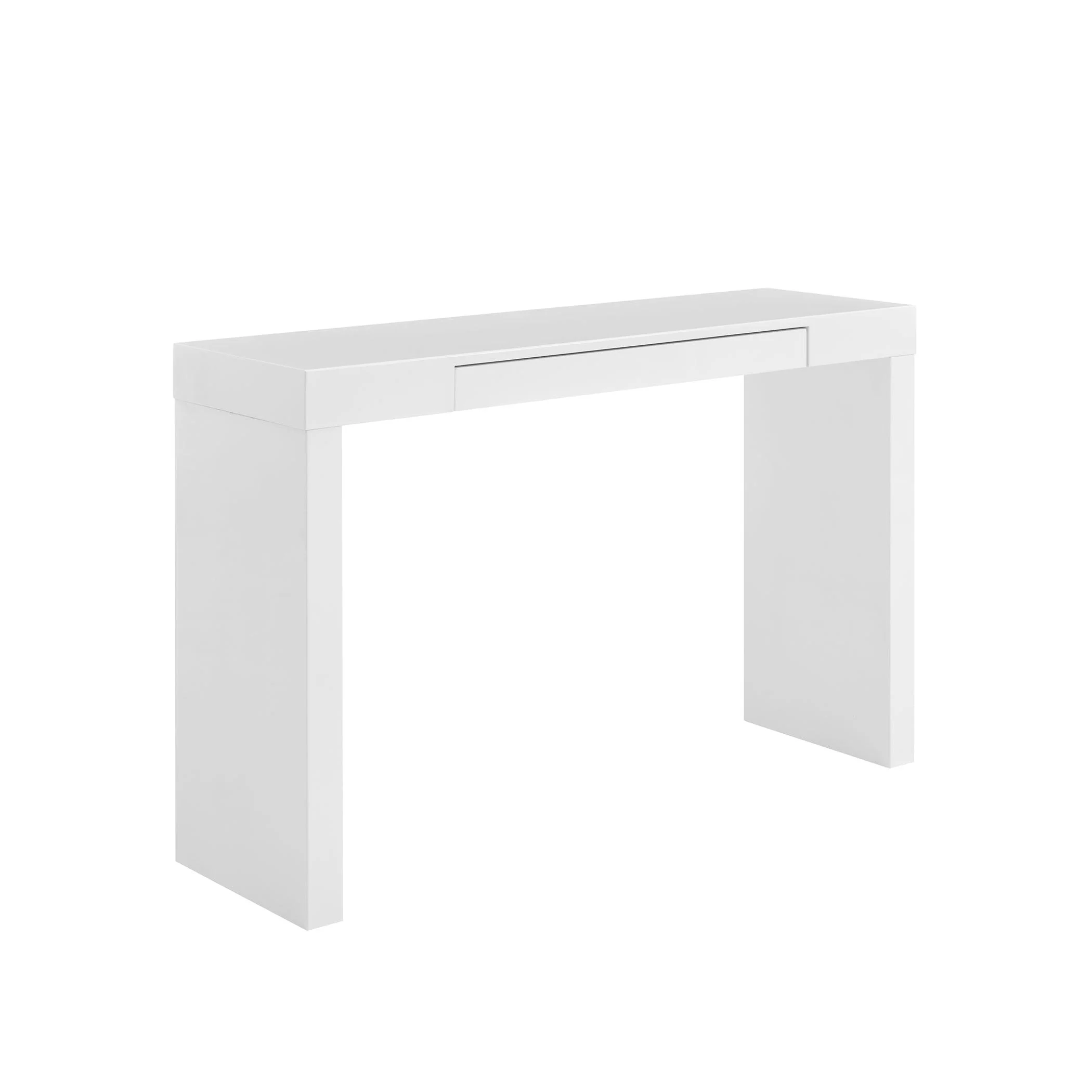 Donald Console Table/desk in White with One Drawer