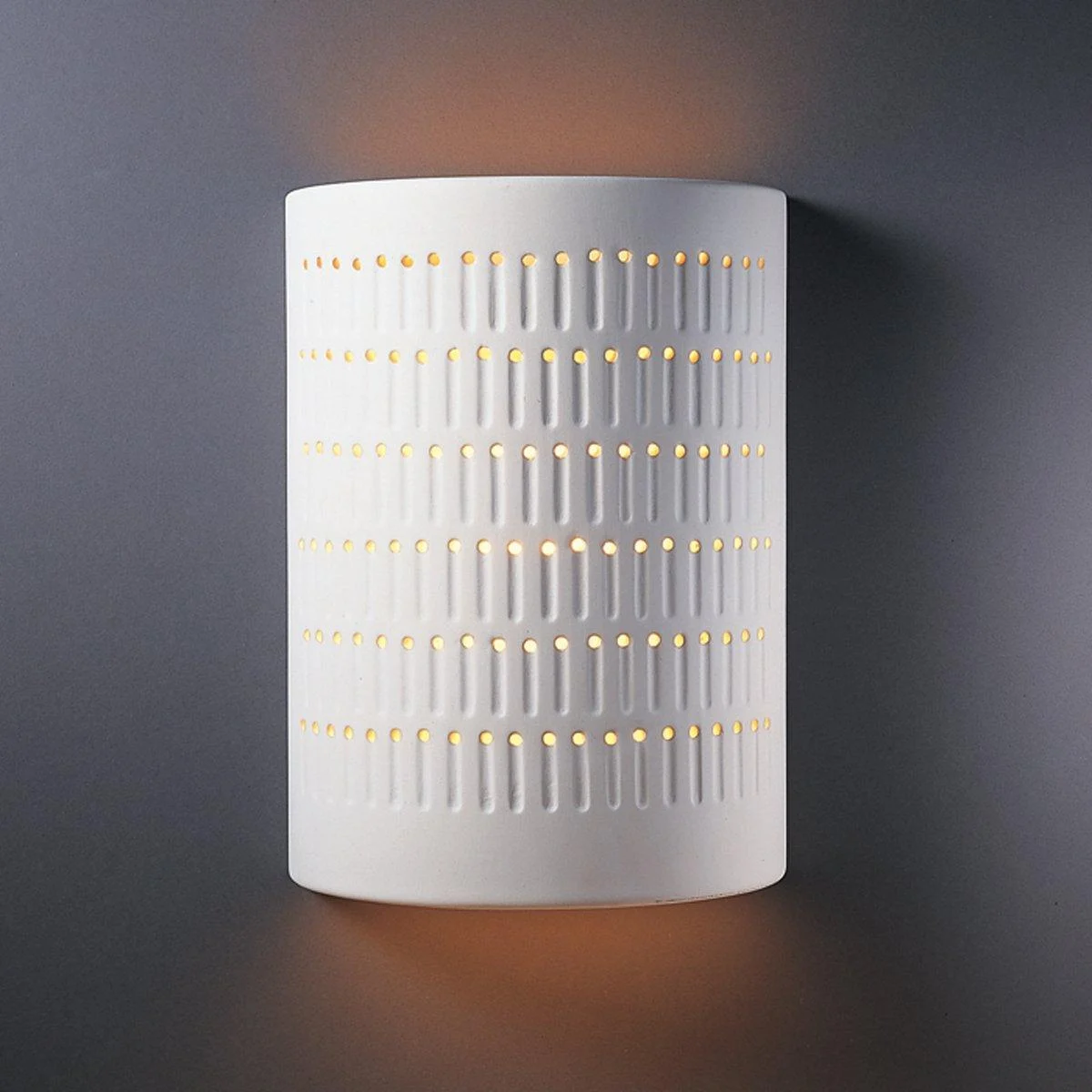 Drip Dot Ceramic Outdoor Sconce - Large - Bisque