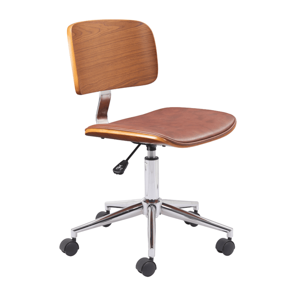 Duravel Office Chair Brown | Steel Frame & Refined Brown Upholstery