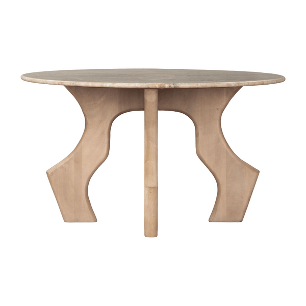 Eda Coffee Table White & Natural