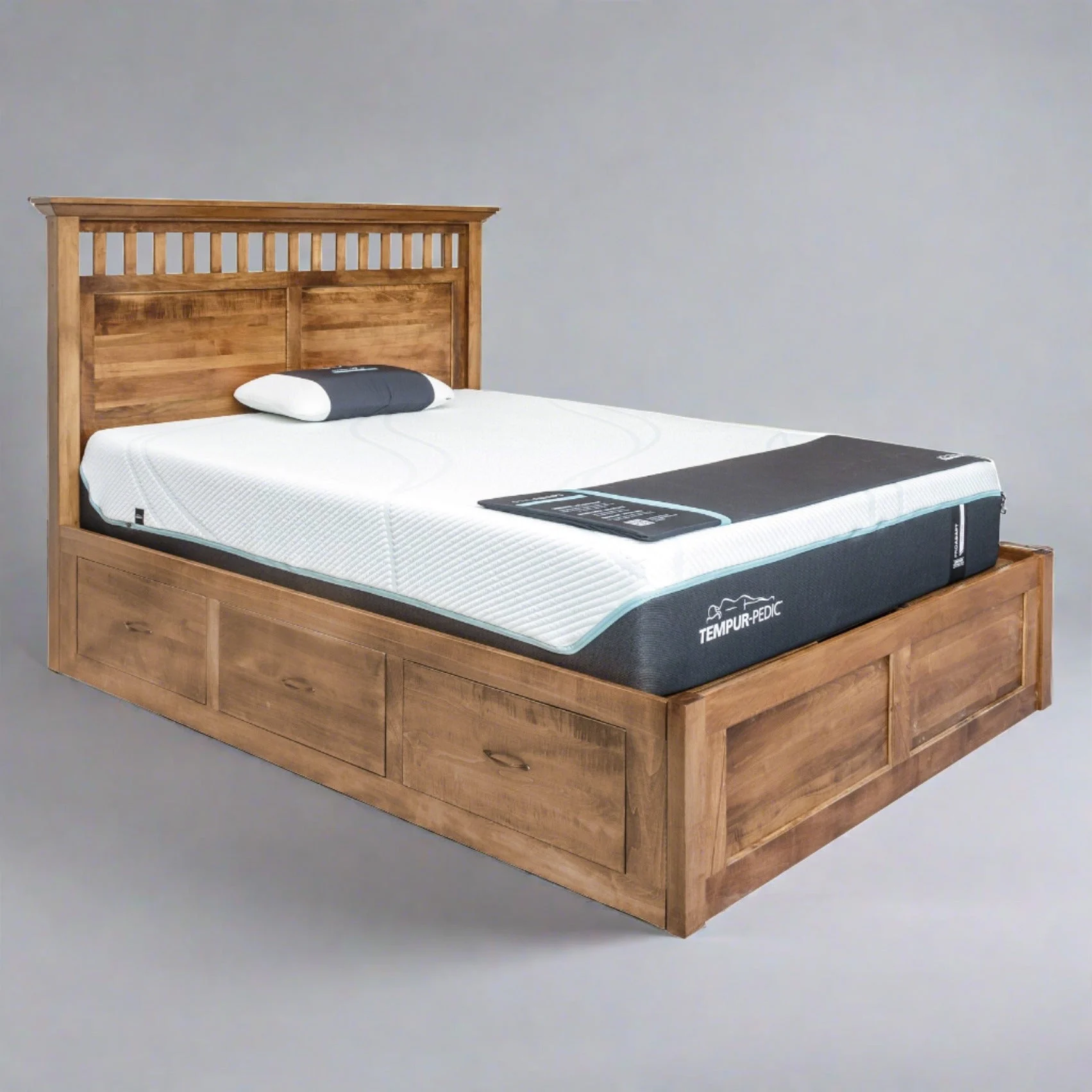 Eden Amish Warrington Platform Captain Storage Drawer Bed