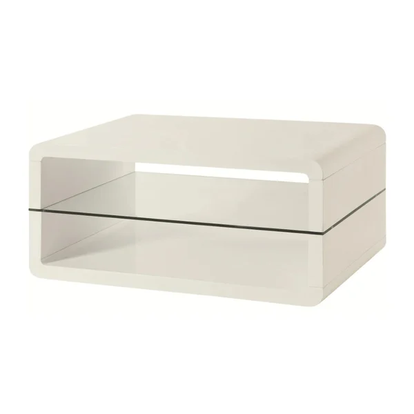 Elio Coffee Table | Round Glass Solid Wood Coffee Table