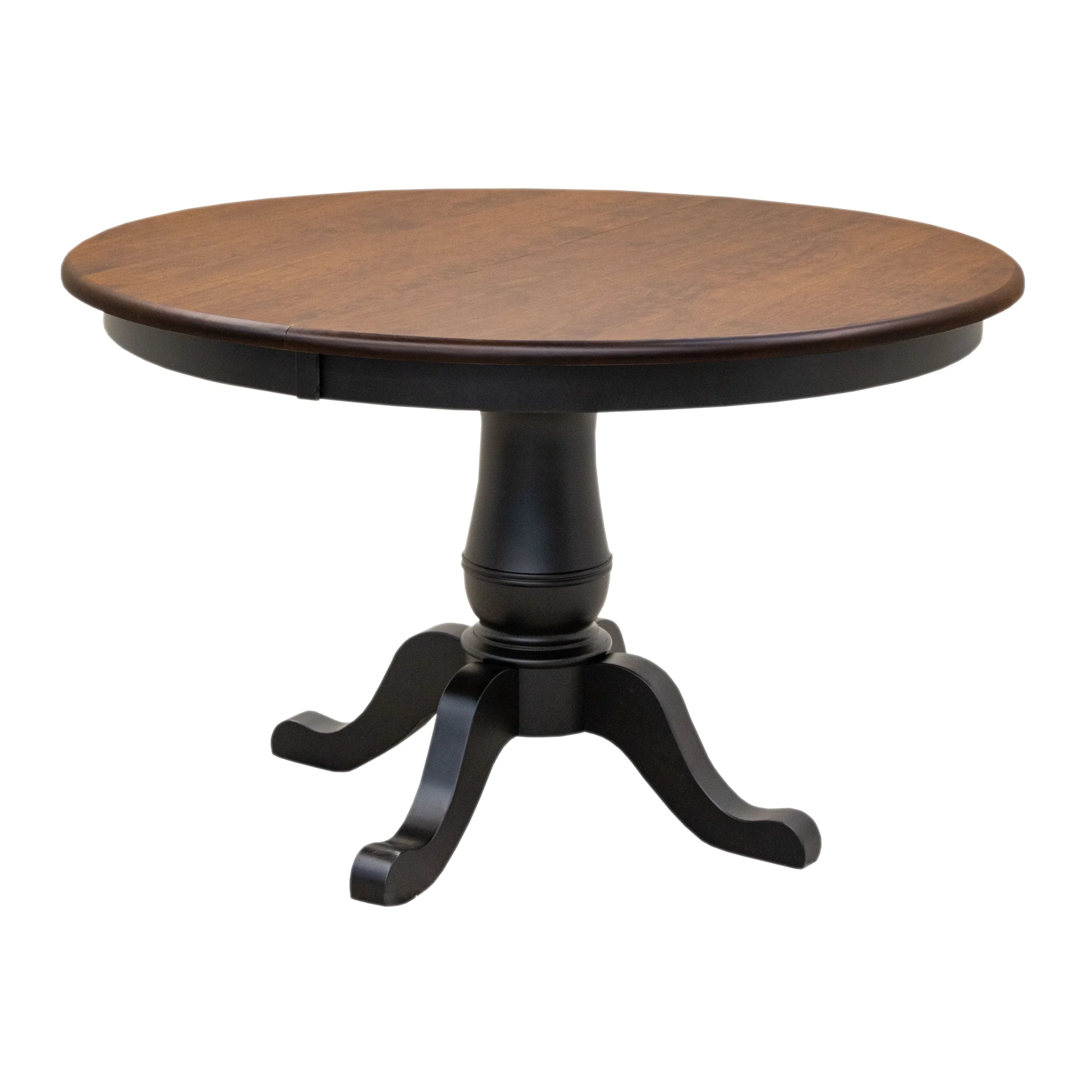 Ellington Round Black & Cherry Extending Dining Table | M-EB&C-GB