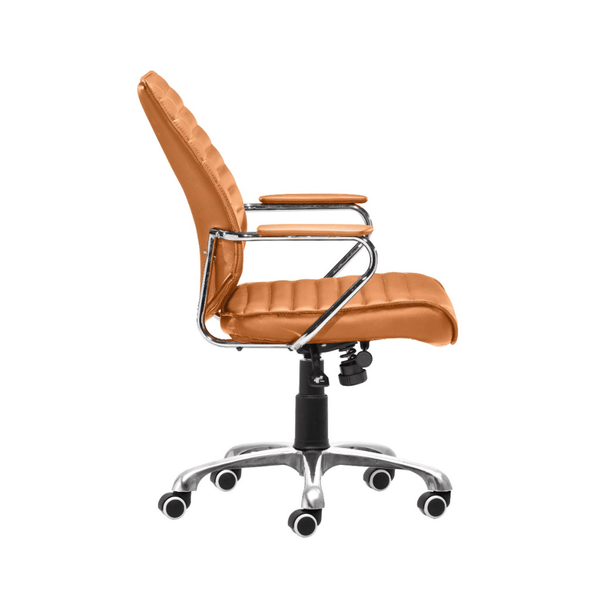 Enterprise Low Back Office Chair Terracota | Chrome Office Chair