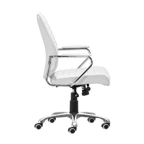 Enterprise Low Back Office Chair White | Chrome Office Chair