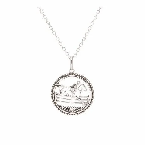 Equestrian Eventing Horse Lover's Necklace Sterling SIlver