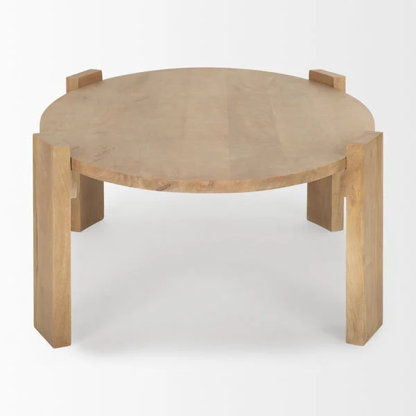 Evelyn Coffee Table | Round Organic Modern Wood Centerpiece