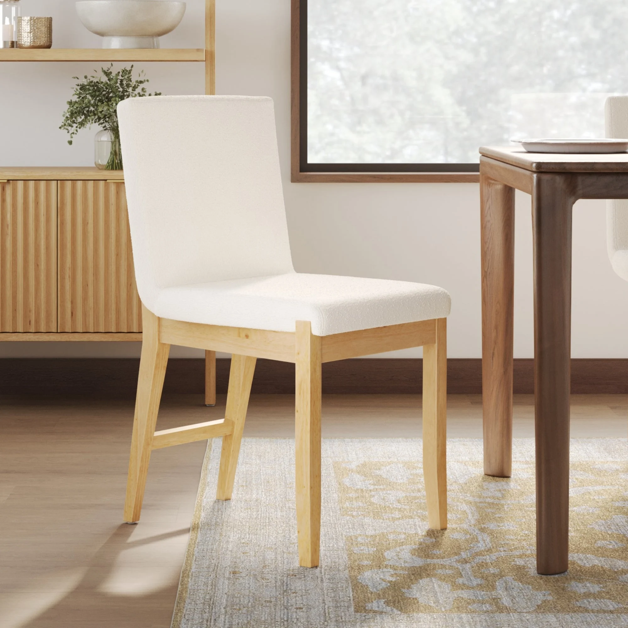 Exposed Back Dining Chair Brushed Warm Pine