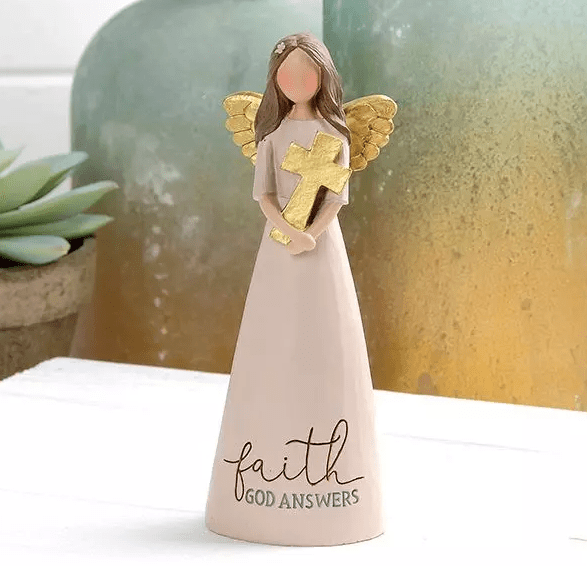 Faith God Answers Angel Figurine
