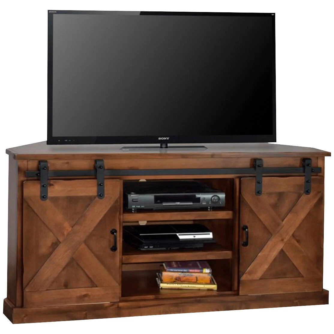 Farmhouse 66 Inch Corner TV Stand