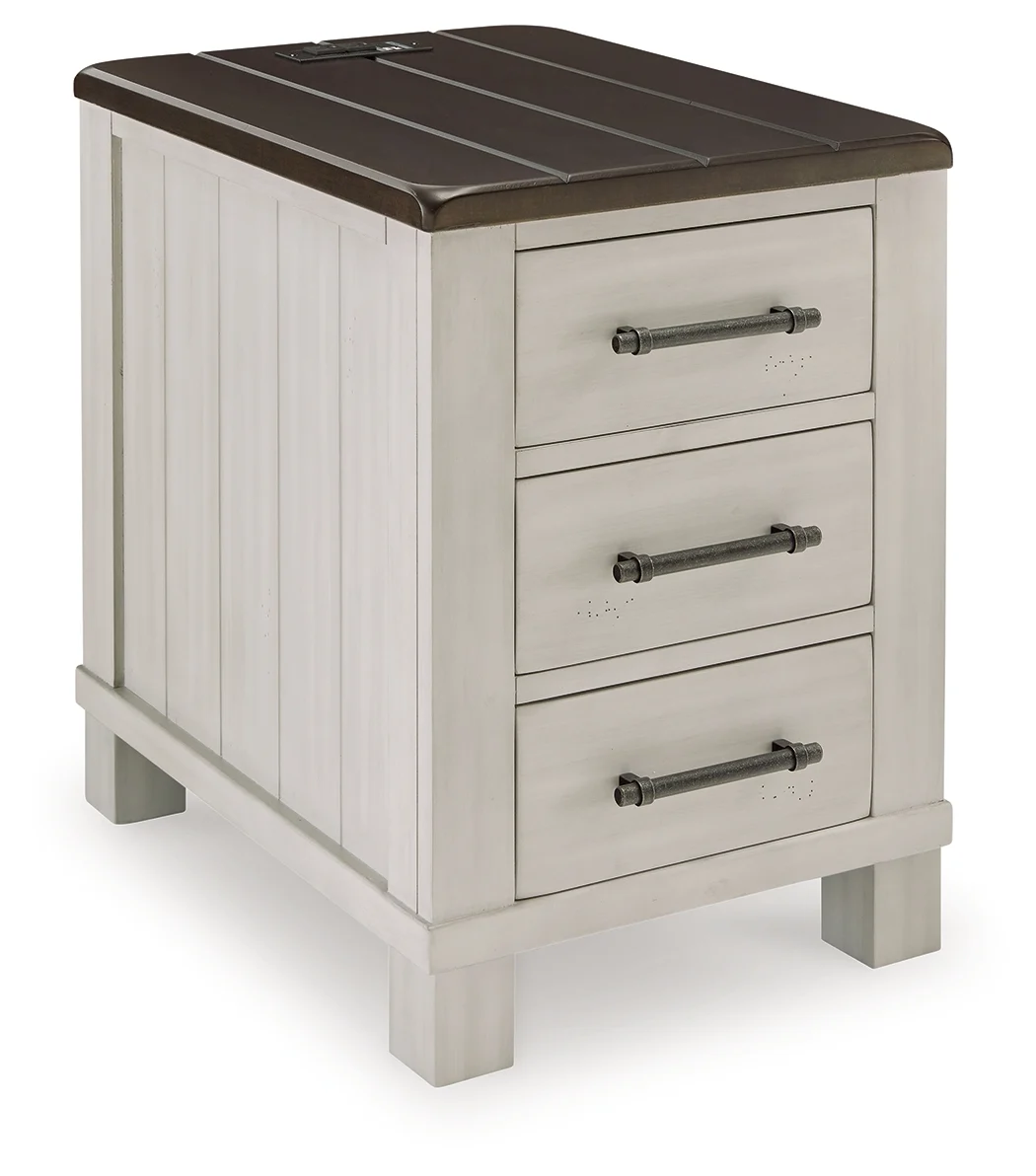 Farmhouse Two-Tone Chairside End Table
