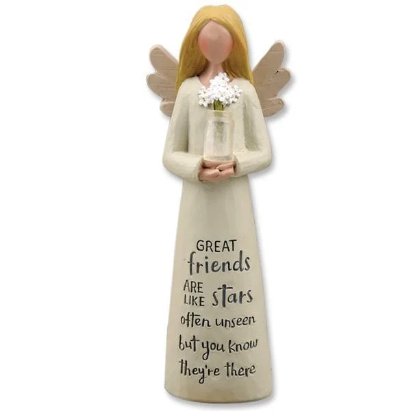 Friends Angel with Vase of Flowers