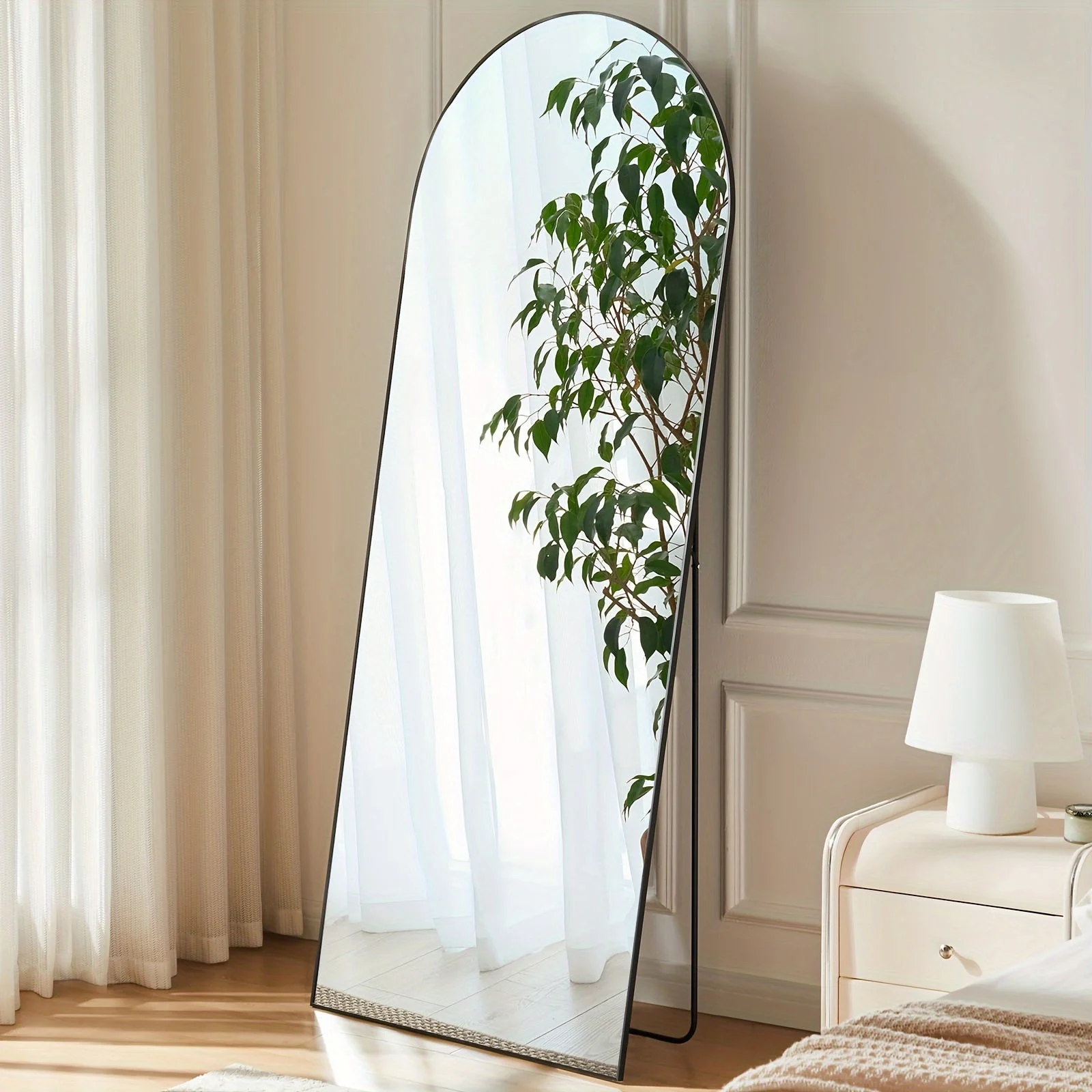Full-Length Floor Mirror with Stand