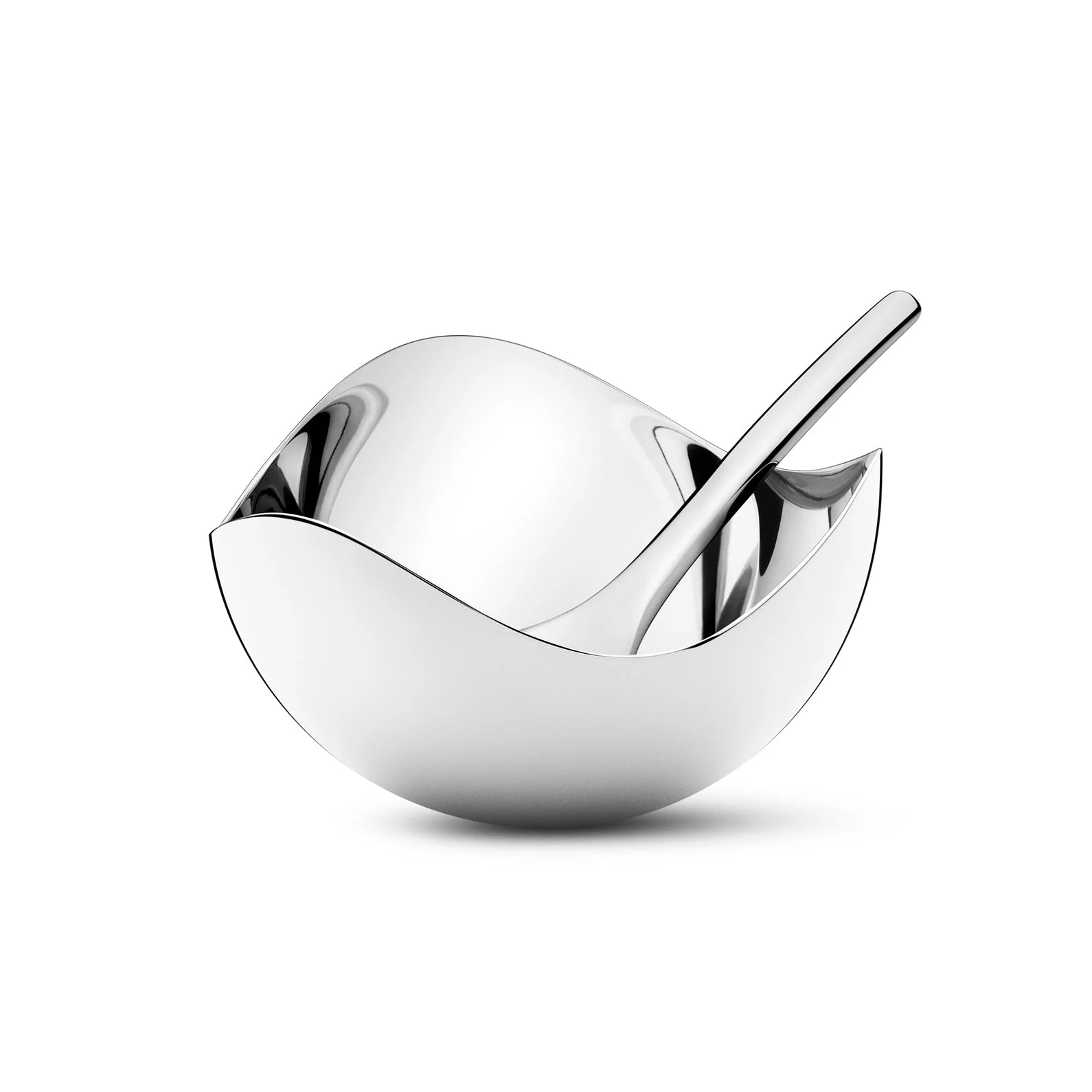 Georg JensenBloom Salt Cellar with Spoon