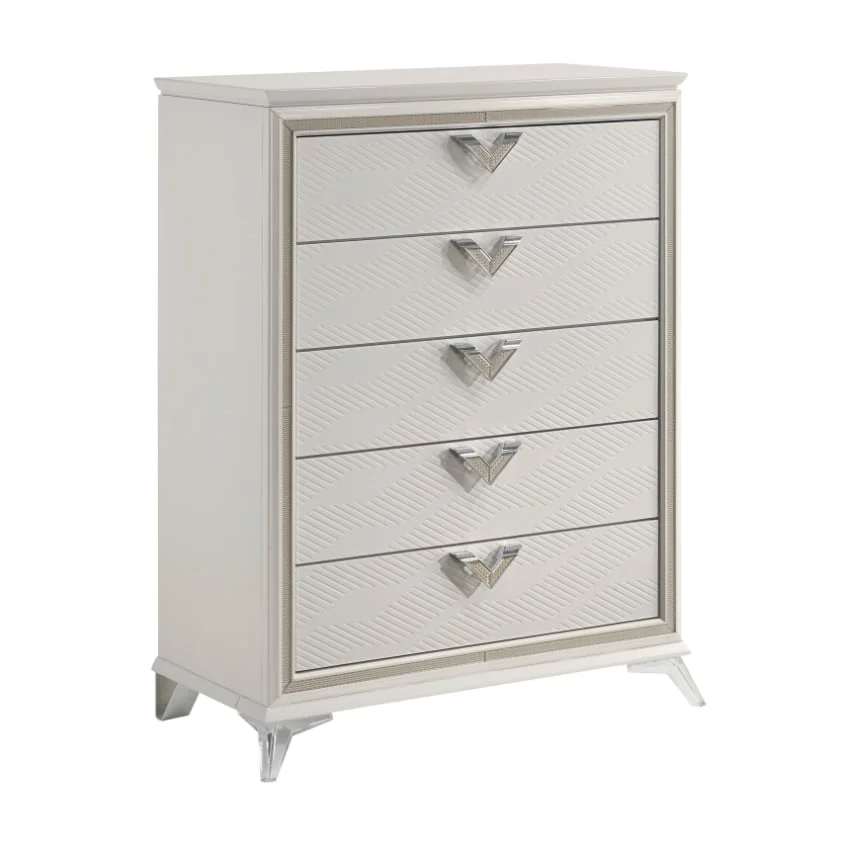 Glam 5-Drawer Bedroom Chest