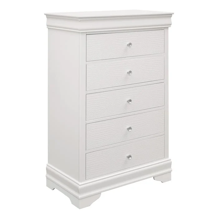 Glam 6-Drawer Chest with Hidden Felt-Lined Drawers