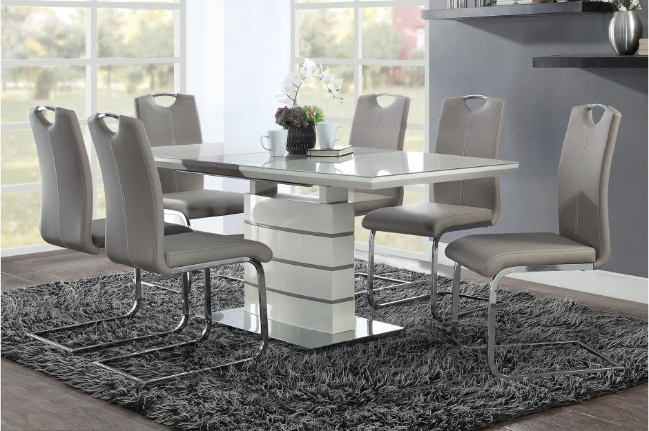 Glossy 7 pc Dining Set