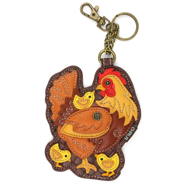 Hen with Chicks Chala Purse and Keychain Collection for Chicken Lovers Vegan