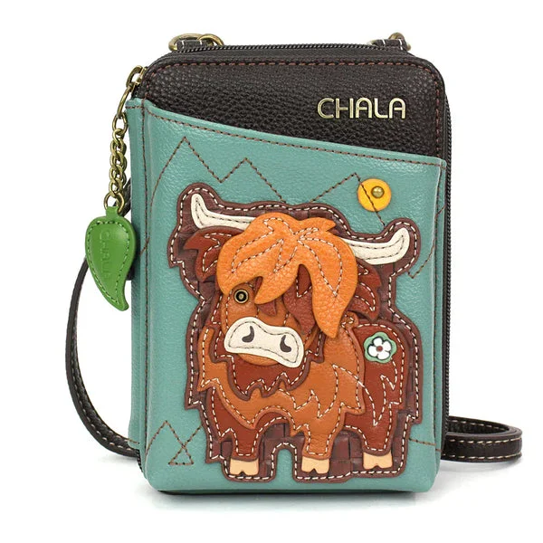 Highland Cow Chala Wallet Crossbody Purse Vegan