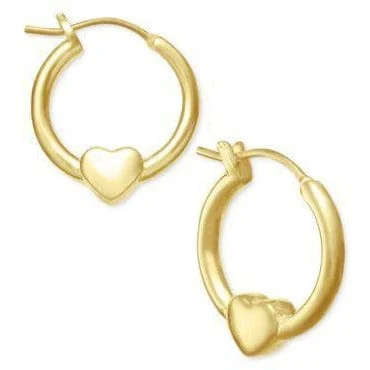 Hoop Hearts Girl's Sterling Silver Earrings