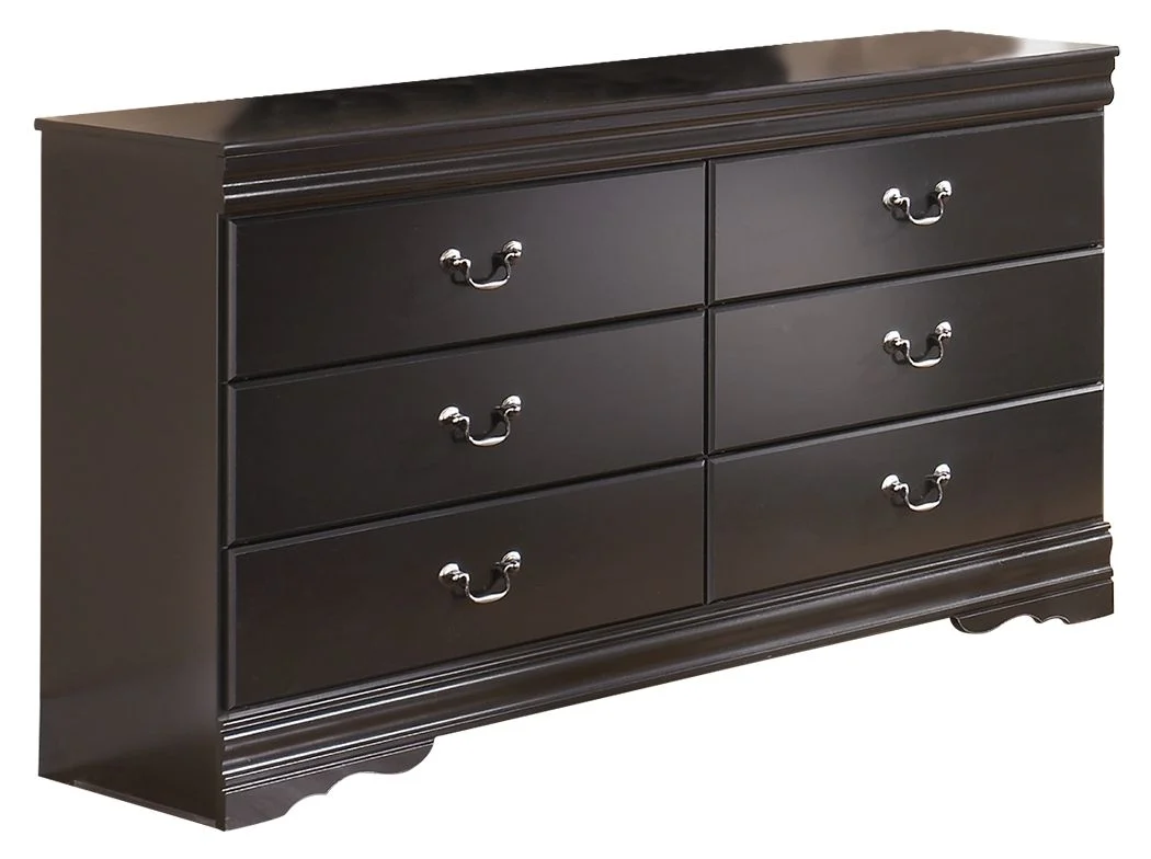 Huey Vineyard - Black - Six Drawer Dresser
