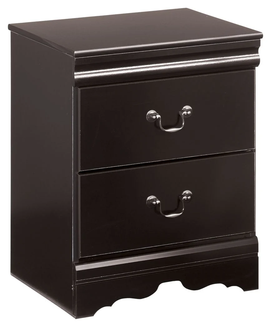 Huey Vineyard - Black - Two Drawer Night Stand