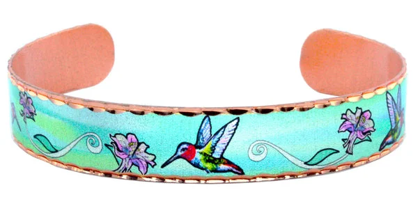 Hummingbird Copper Jewelry - Bracelet and Earrings