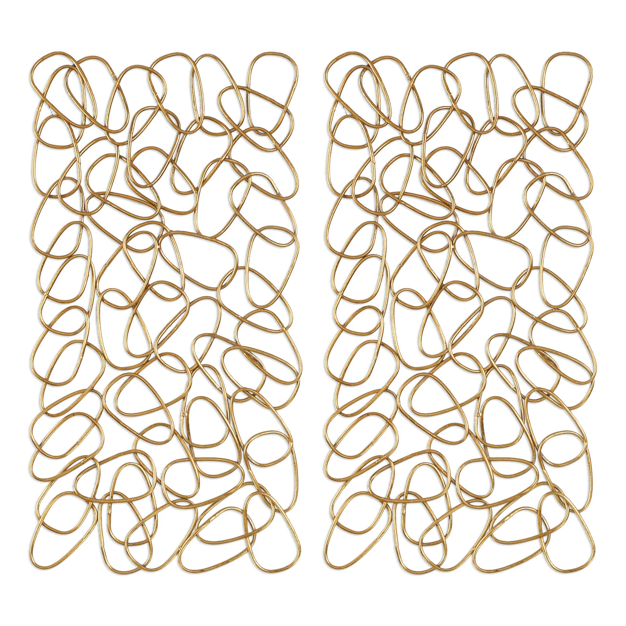 In the Loop Gold Wall Art Set of 2