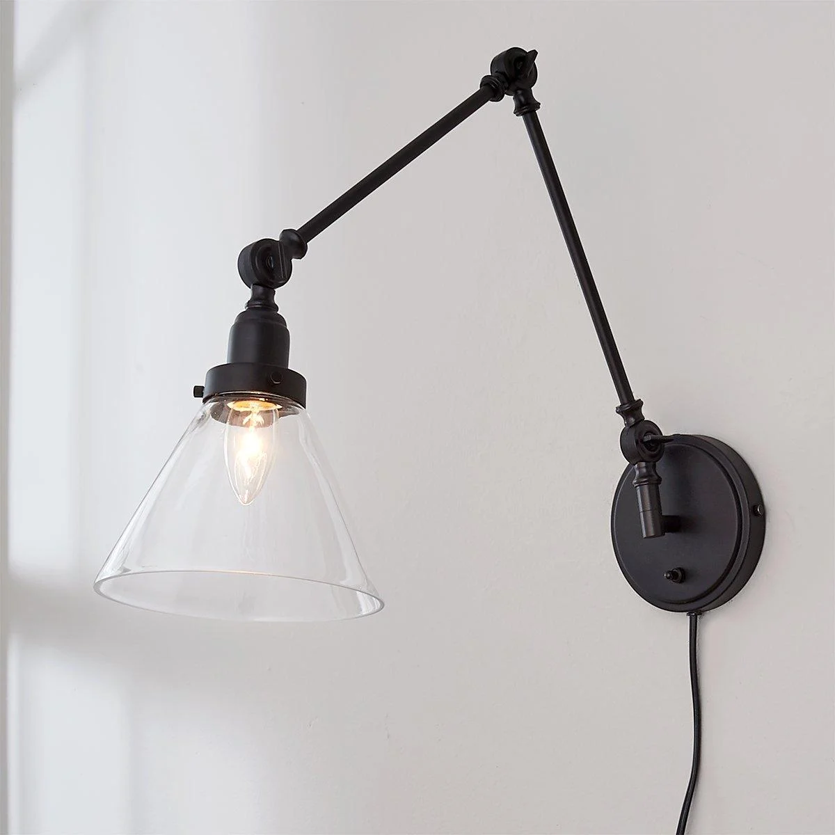 Industrial Triangle Shade Swing Arm
