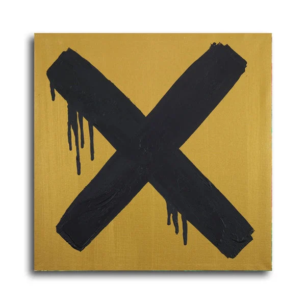 Intersect Hand-Painted Wall Art | 28x28 Square Hallway Anchor | Elite Maison