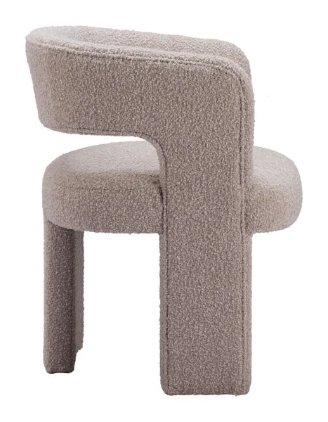 Java Accent Chair Sandy Beige | Sculptural Modern Fabric Armchair