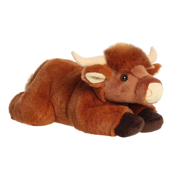 12" Plush Craig Highland Cow Flopsie Stuffed Animal Plushie Eco friendly