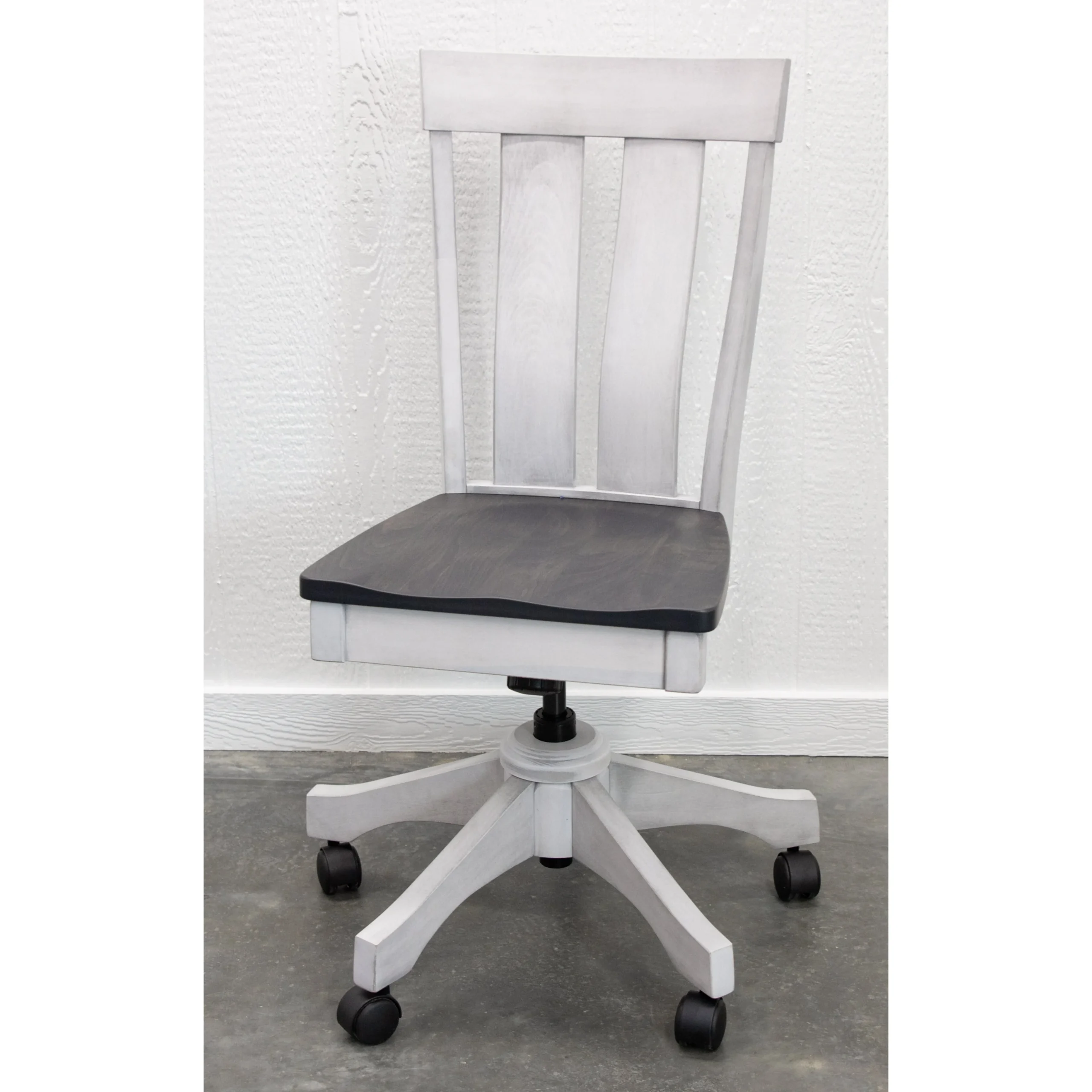 Kinglet White & Wood Office Chair | M-AV&GS