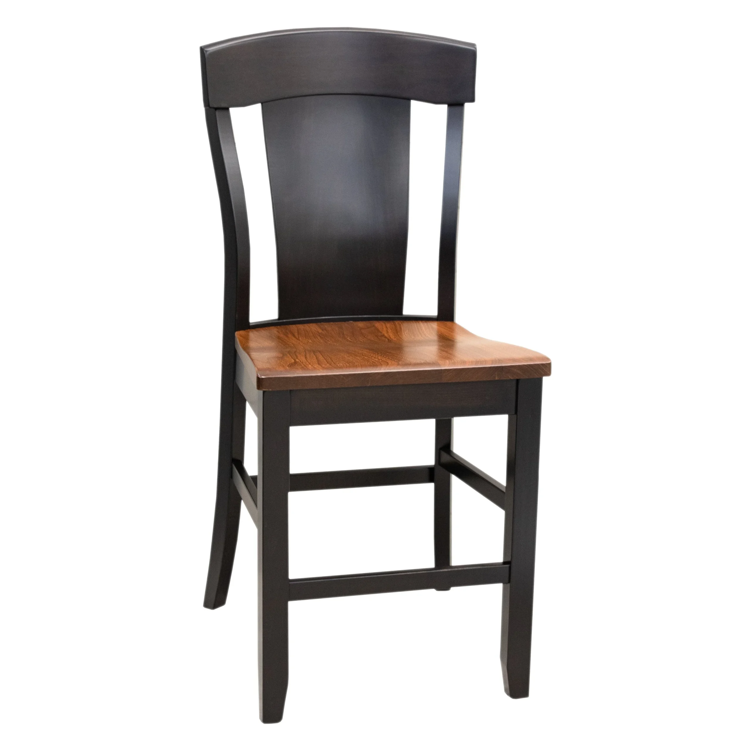 Kowan Black & Wood 24" Stationary Bar Stool | M-EB&E-MC