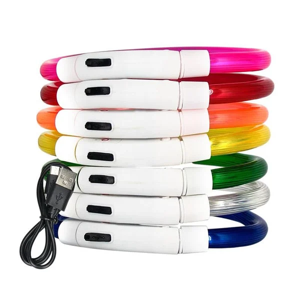 LED Lighted Collars to Keep Pets SAFE at Night!Rechargeable *