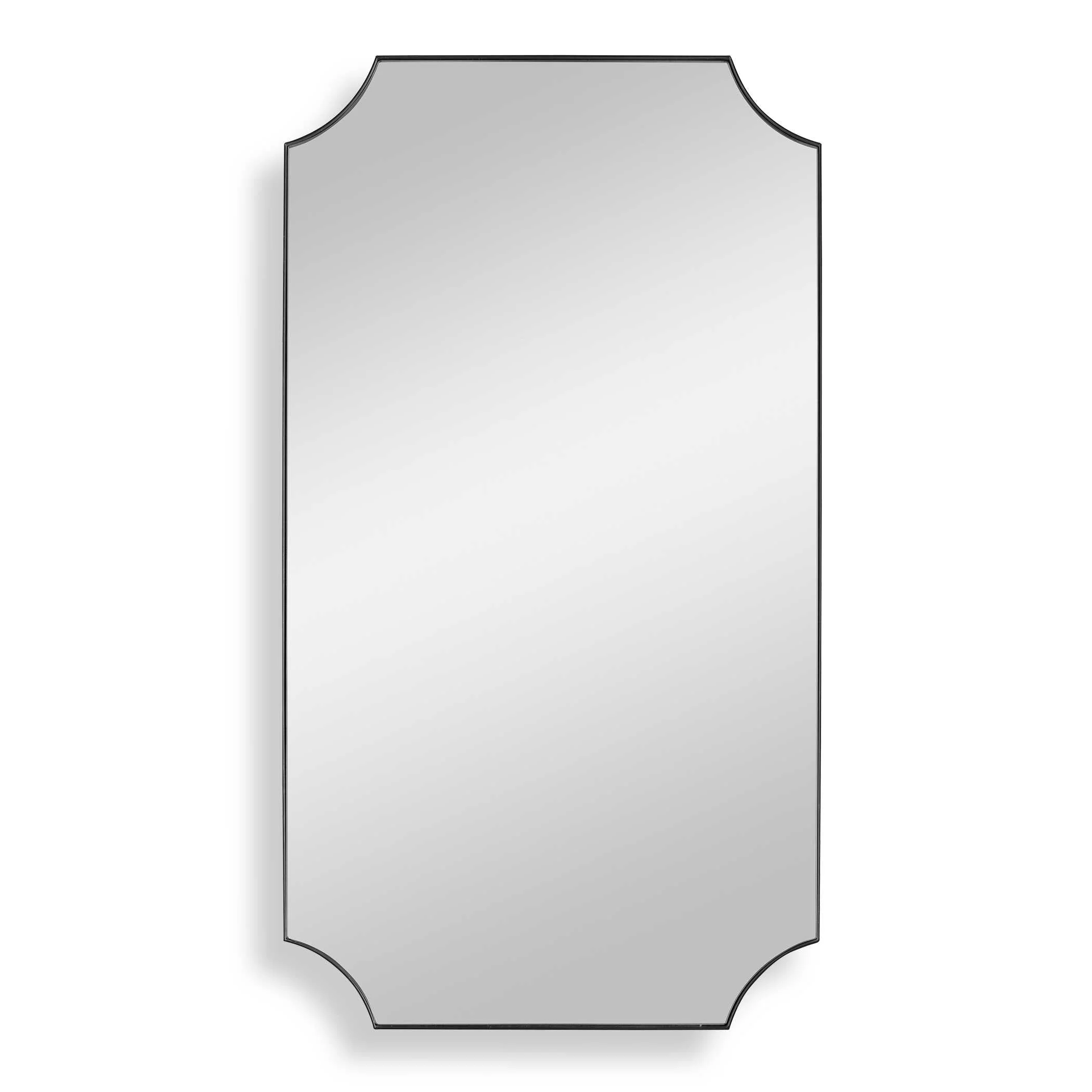 Lennox Black Scalloped Corner Mirror