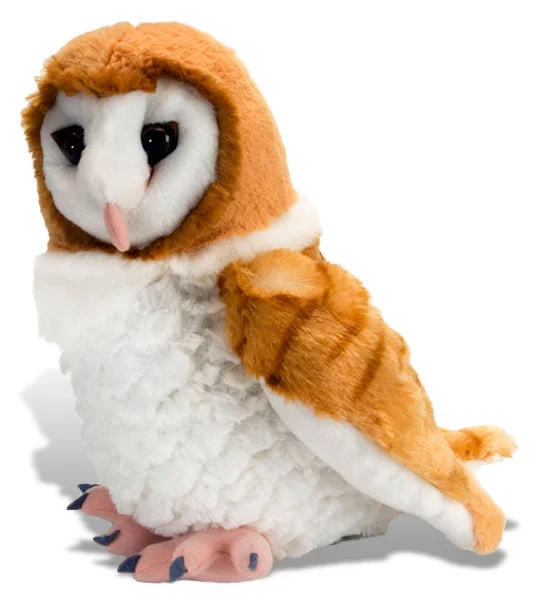 Lifesize Realistic Plush Barn Owl 12” Cuddlekins by Wild Republic