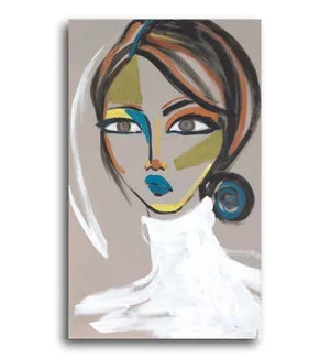 LoLo 24x40" Hand-Painted Mixed Media Wrap | Architectural & Biophilic Art | Elite Maison