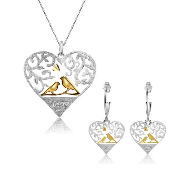Love Birds "Forever" Sterling Silver Jewelry