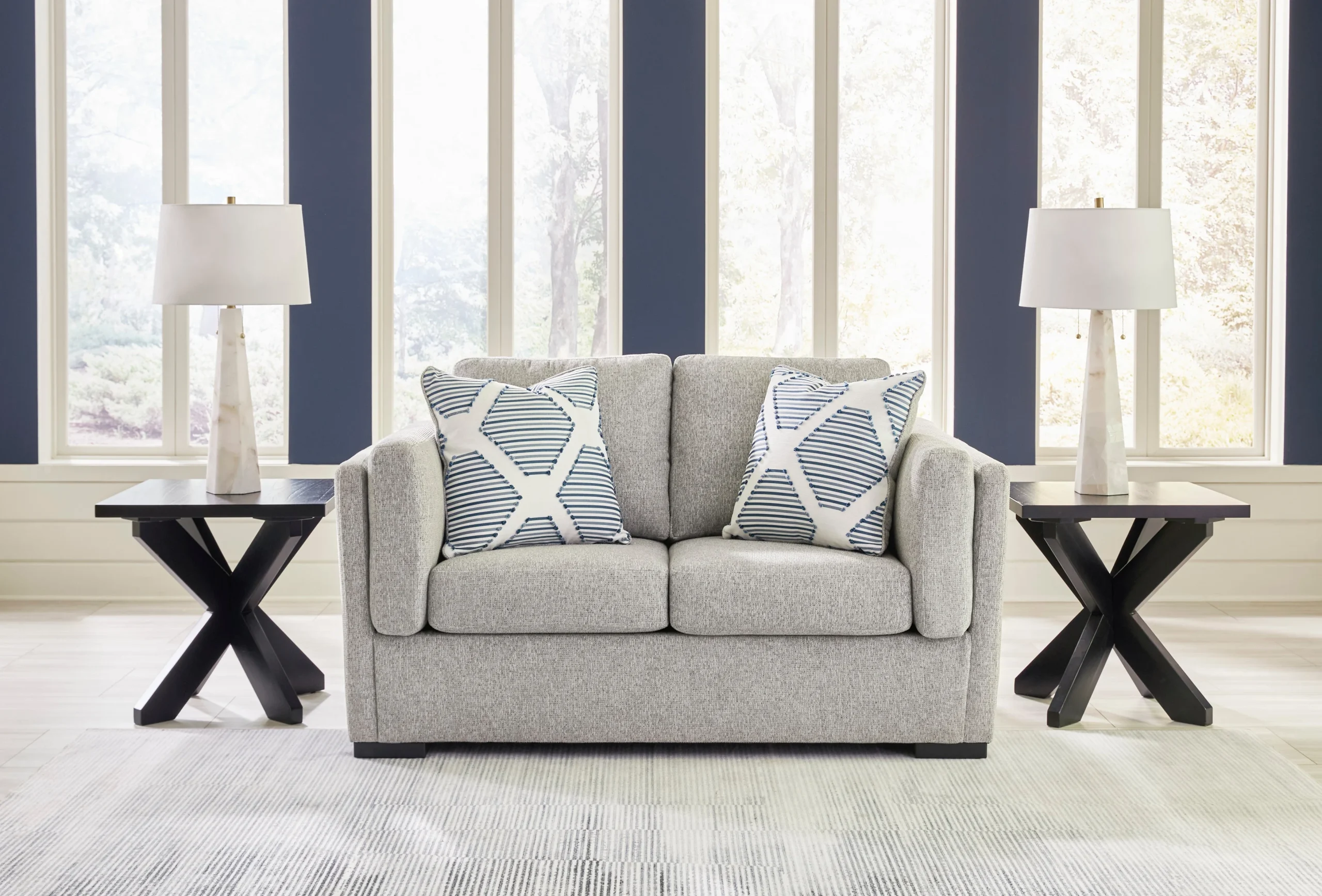 Loveseat with Arm Pillows