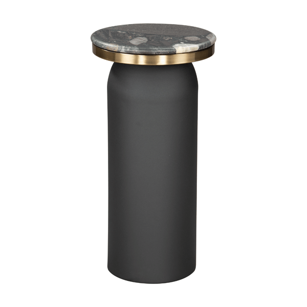 Luxor Drink Table Multicolor | Marble Accents & Steel Tonal Contrast