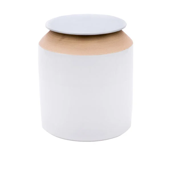 Matte White Lidded Jar Large By Legends Of Asia