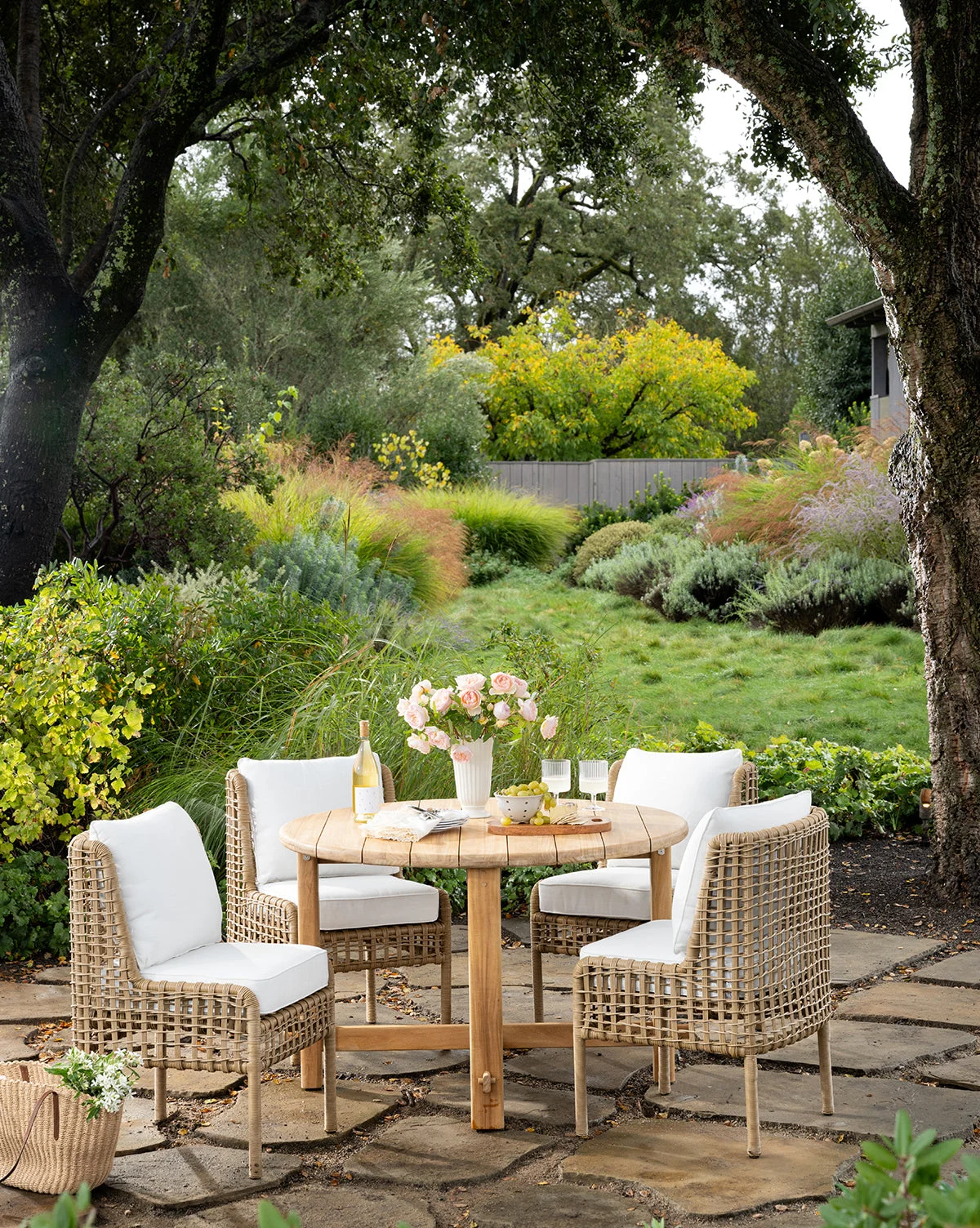 McCarthy Round Teak Outdoor Dining Table