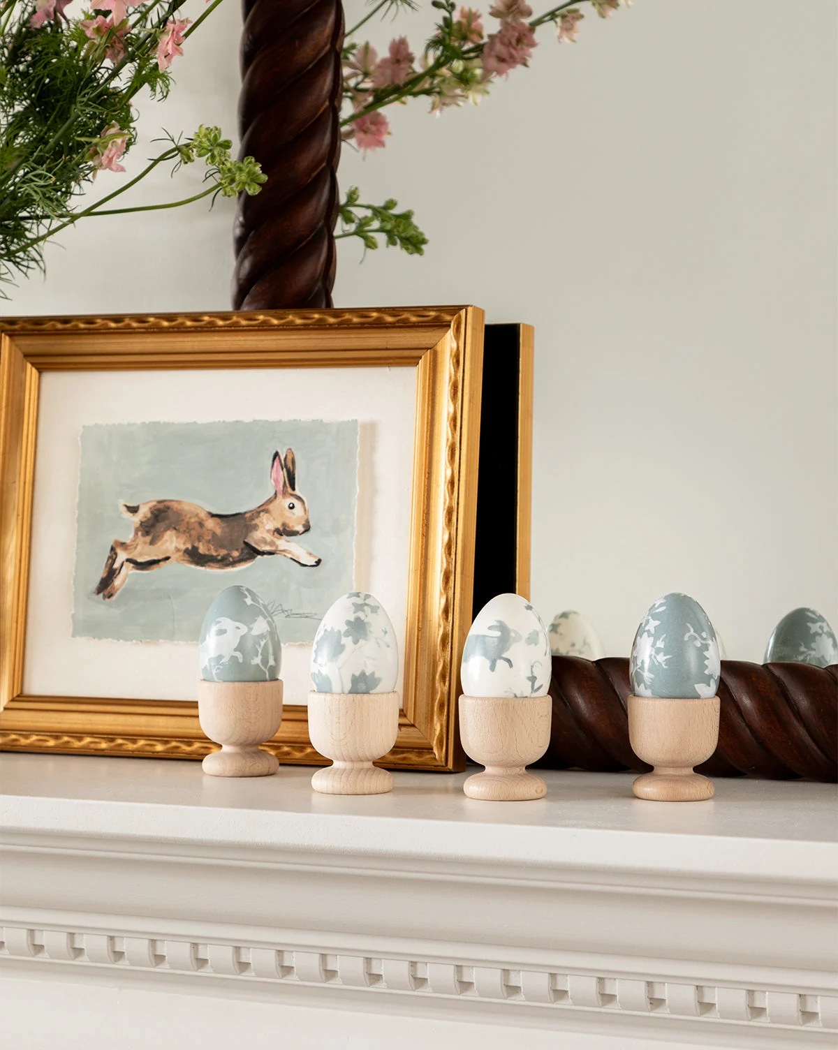 Meadowlark Hand-Painted Eggs(Set of 4)