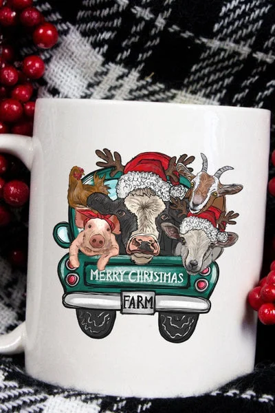 Merry Christmas from The FARM!Cute Farm Animal Holiday 15oz Mug *